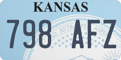 KS license plate 798AFZ