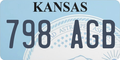 KS license plate 798AGB