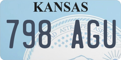 KS license plate 798AGU