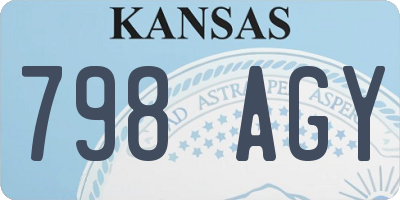 KS license plate 798AGY
