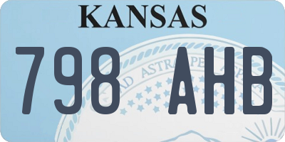 KS license plate 798AHB