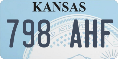 KS license plate 798AHF