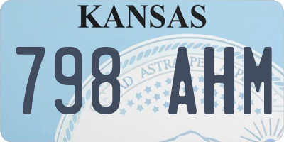 KS license plate 798AHM