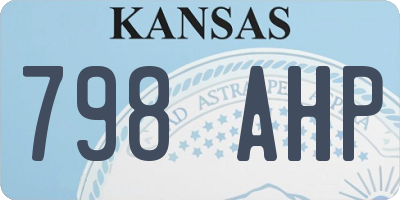 KS license plate 798AHP