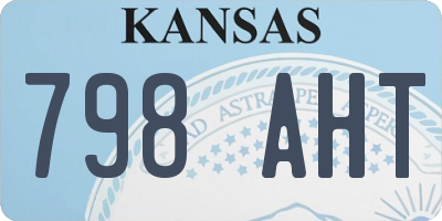KS license plate 798AHT