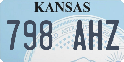 KS license plate 798AHZ