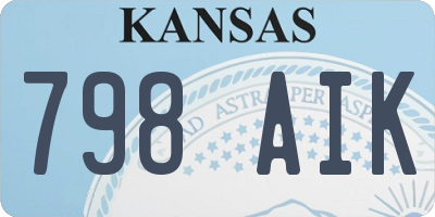 KS license plate 798AIK