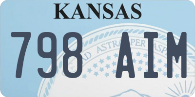 KS license plate 798AIM