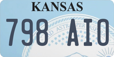 KS license plate 798AIO