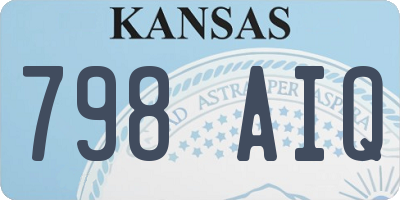 KS license plate 798AIQ