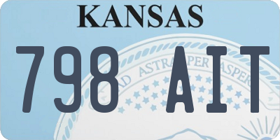 KS license plate 798AIT