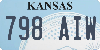 KS license plate 798AIW