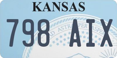 KS license plate 798AIX