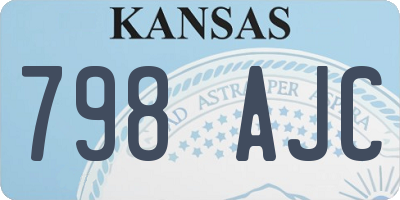 KS license plate 798AJC