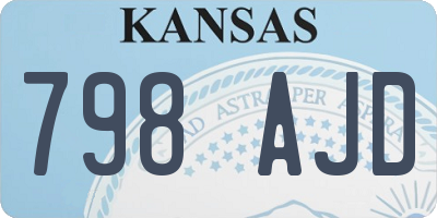 KS license plate 798AJD