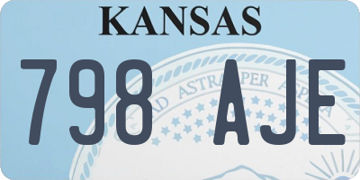 KS license plate 798AJE