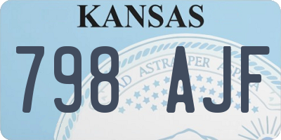KS license plate 798AJF