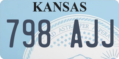 KS license plate 798AJJ