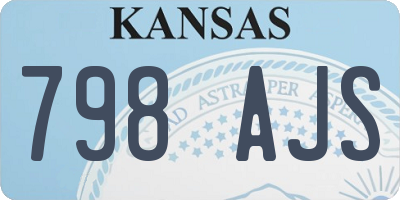 KS license plate 798AJS