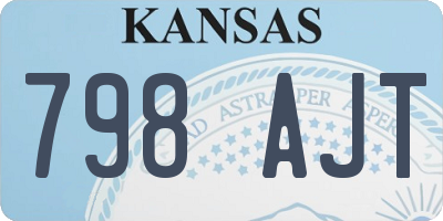 KS license plate 798AJT