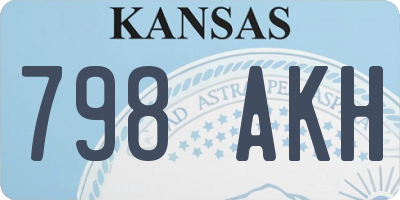 KS license plate 798AKH