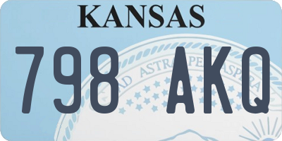 KS license plate 798AKQ