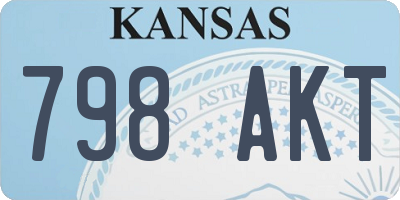 KS license plate 798AKT