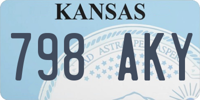 KS license plate 798AKY
