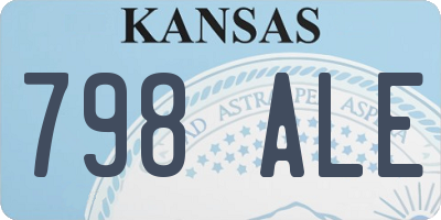 KS license plate 798ALE