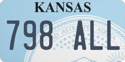 KS license plate 798ALL
