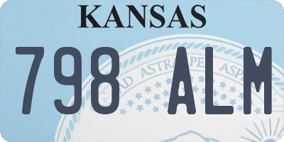 KS license plate 798ALM