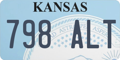 KS license plate 798ALT