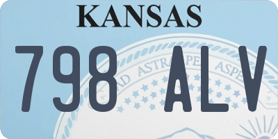 KS license plate 798ALV