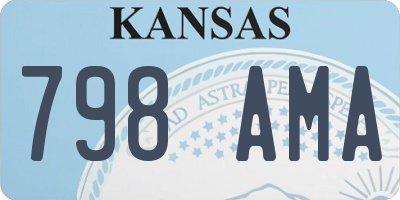 KS license plate 798AMA