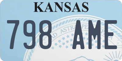 KS license plate 798AME