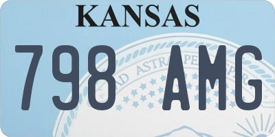 KS license plate 798AMG