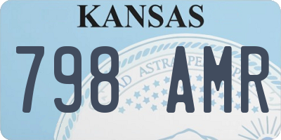 KS license plate 798AMR