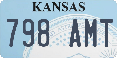 KS license plate 798AMT