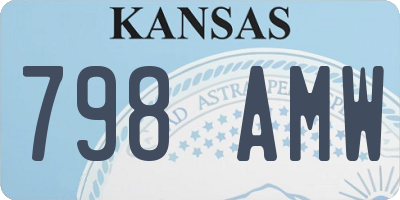 KS license plate 798AMW