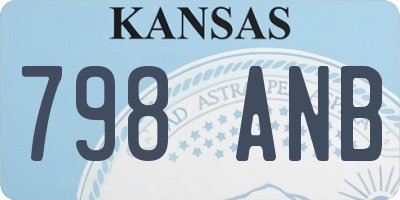 KS license plate 798ANB