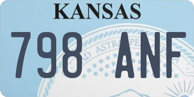 KS license plate 798ANF