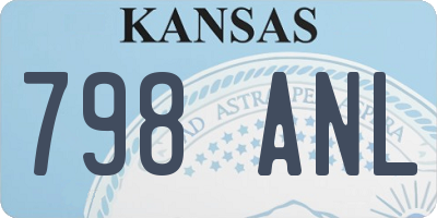 KS license plate 798ANL