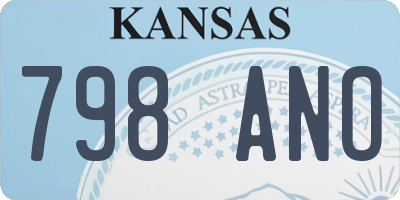 KS license plate 798ANO