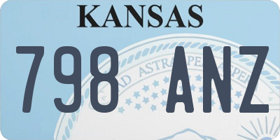 KS license plate 798ANZ