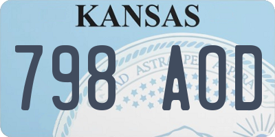 KS license plate 798AOD