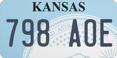 KS license plate 798AOE