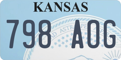 KS license plate 798AOG