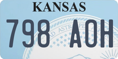 KS license plate 798AOH