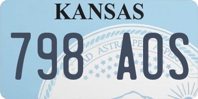 KS license plate 798AOS