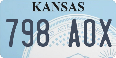 KS license plate 798AOX